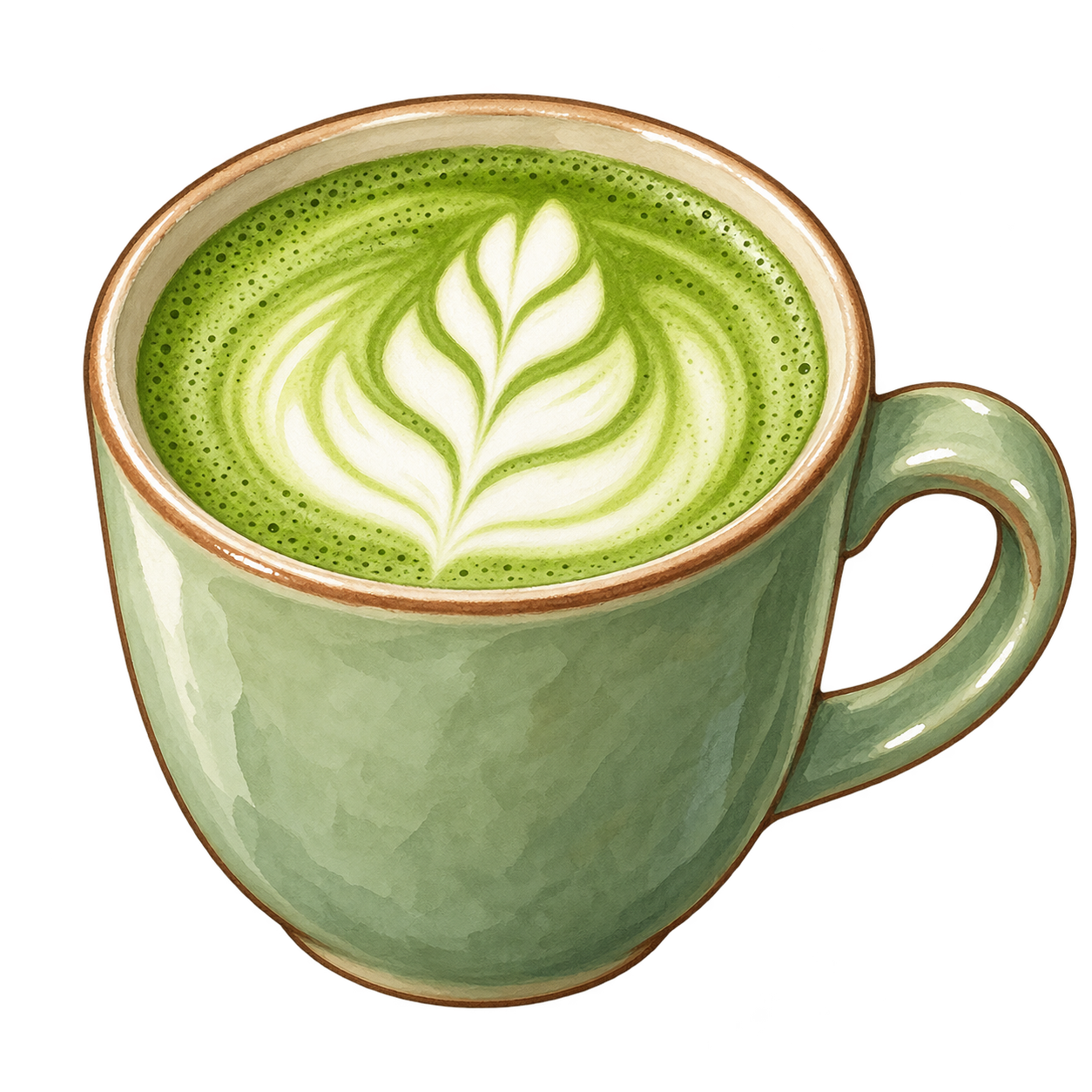 熱抹茶插畫